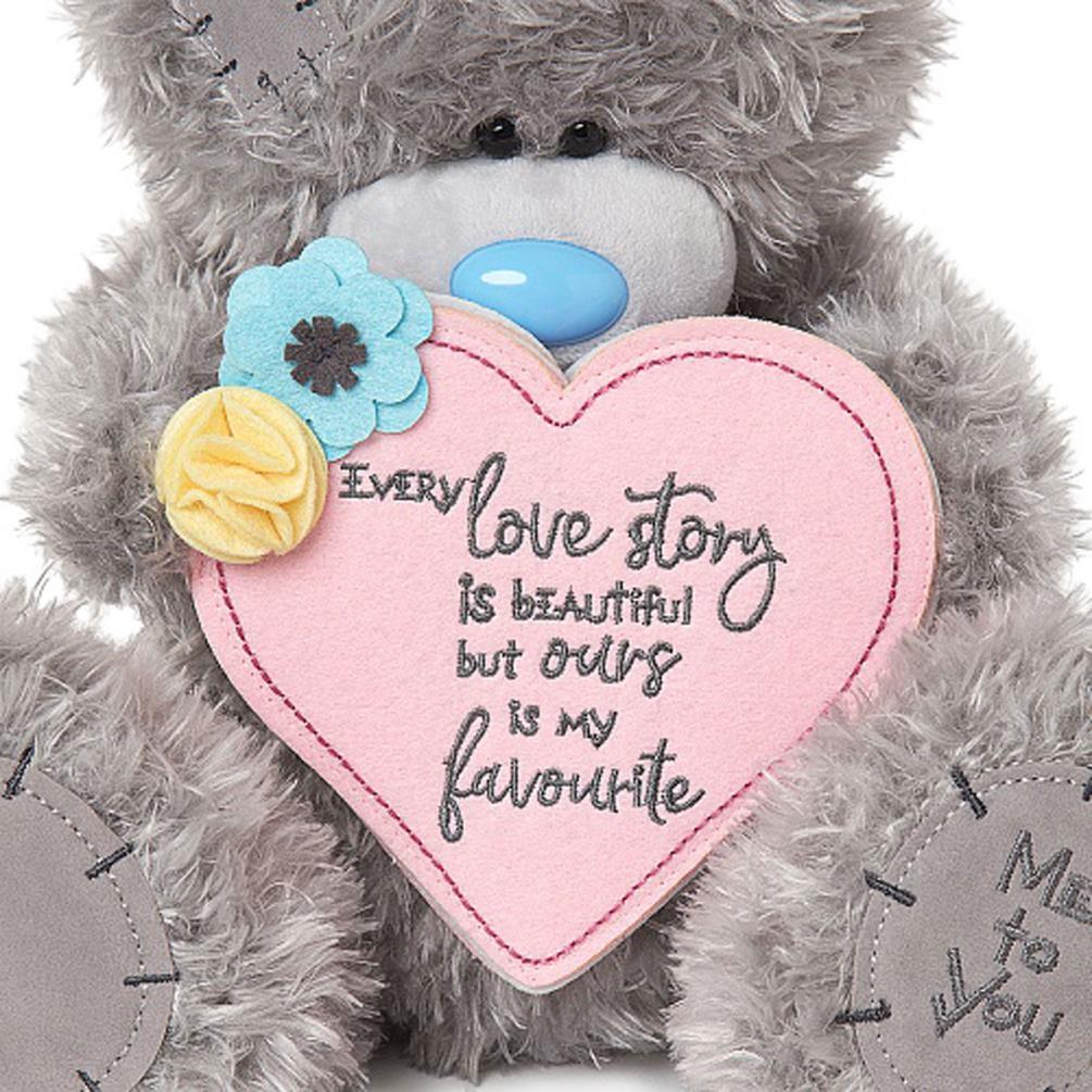 12" Love Story Padded Heart Me to You Bear Extra Image 1